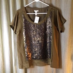 J. Crew NWT Silk Sequins Blouse